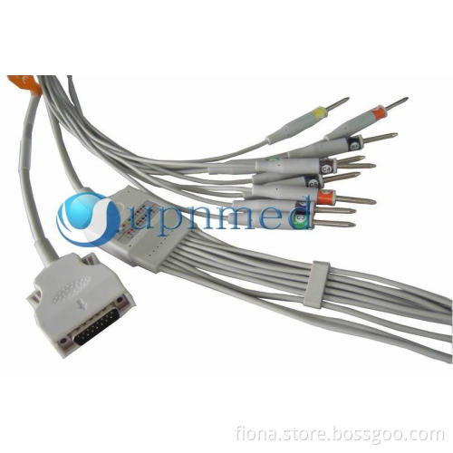 Mortara one-piece 10-Lead EKG cable with leadwires